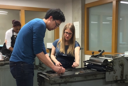 Mary Tasillo, studio manager of Common Press