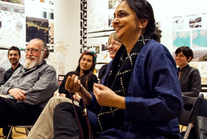Anu Mathur seated at a review in 2017