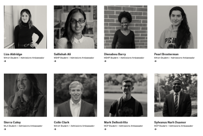 Grid of Student Ambassador Profiles on webpage