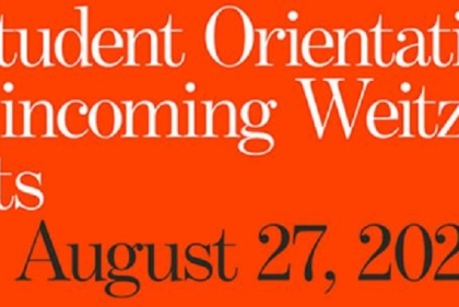New Student Orientation Friday, August 27, 2021
