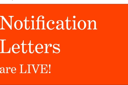 Notification letters are live!