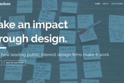 Make and impact through design. Learn how leading public interest design firms make it work.