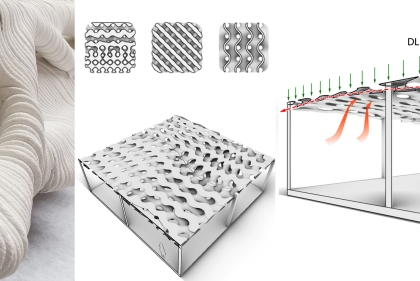 Extruded material in donut shape / diagram showing heat transfer from lattice floor plate