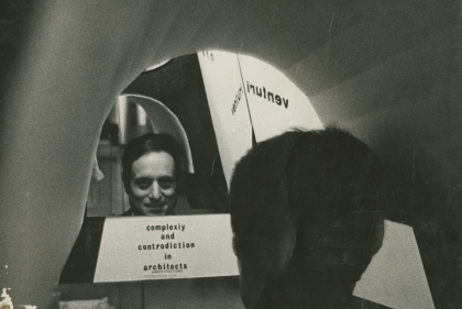 Sign for "Complexity and Contradiction in Architects". Image: Robert Venturi