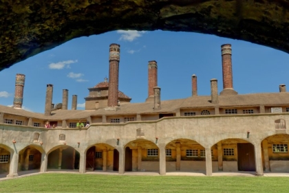 Courtyard in tile factory