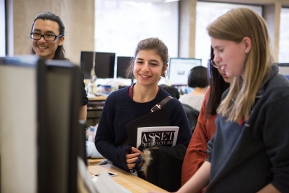 Students at the UPenn open house