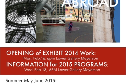 Flyer exhibiting 2015 study abroad information