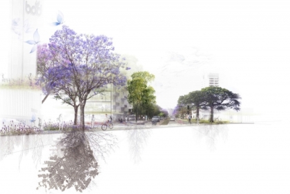 Rendering of project by Maria Villalobos and Carla Urbina