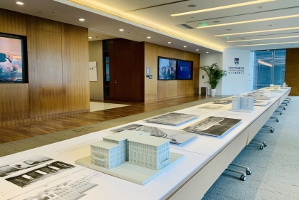 Building Modern China exhibit on display at the Penn Wharton China Center in Beijing