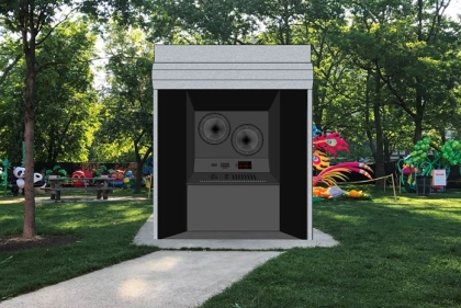 Rendering of Kara Crombie's Sample Philly, for Monument Lab.