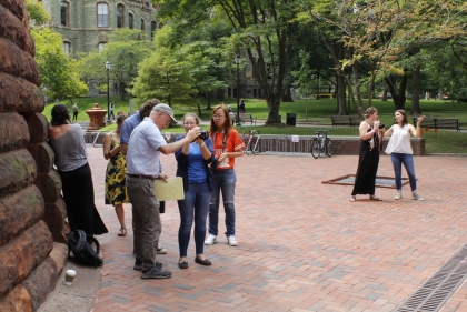 Group gathered on Penn campus