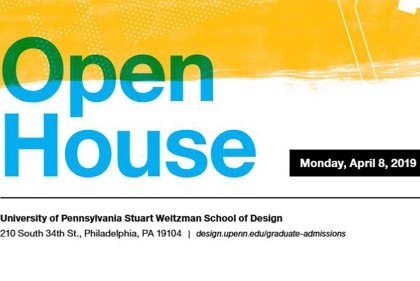 Sign for PennDesign Open House