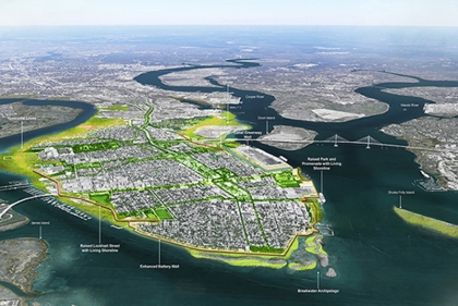 Aerial view of Imagine the Wall rendering Charleston, South Carolina 