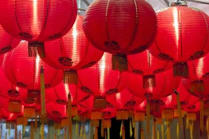 Red Chinese lanterns for the new year