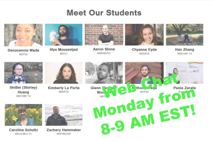 Sign for Webchat Monday 8-9am EST