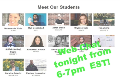 Sign for Webchat Tonight 6-7 pm EST