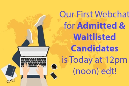 Our first webchat is today at 12 pm