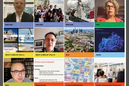 Screenshot of menu of prerecorded session for open house