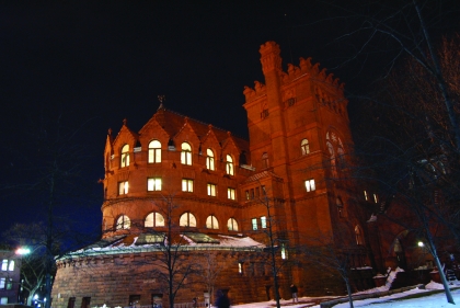 The Fisher Fine Arts Library at Night