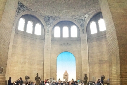 Luncheon in large vaulted room in Penn Museum