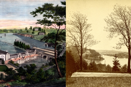 photo collage images of Fairmount park