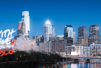 Philadelphia Skyline. "With Love, Philadelphia xoxo"