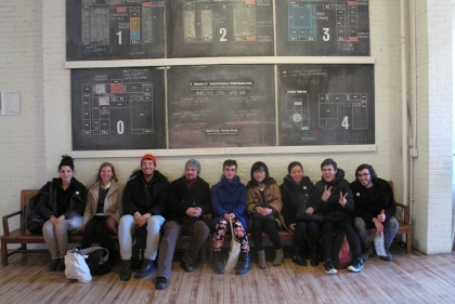 Group photo of printmaking and publication class