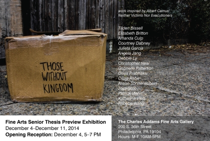 Poster for "Those without a kingdom" exhibition