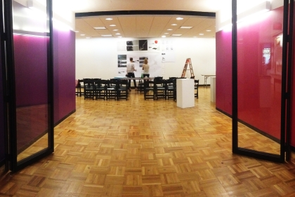 Students set up showing space