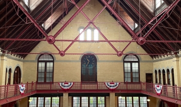 View of the interior of Central Railroad of New Jersey at Liberty State Park