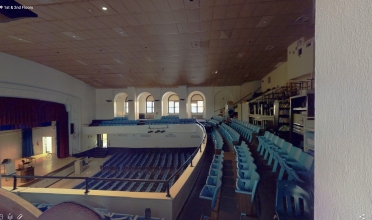 View of a 3D laser scan used to reference the existing conditions of the building 