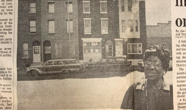 Clipping of a newspaper article highlighting the story of the Tanner house. 