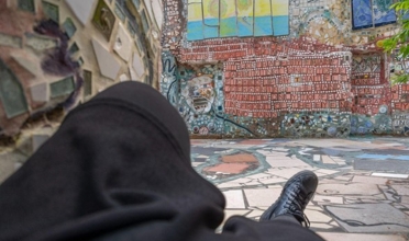 On site work at Philadelphia's Magic Gardens