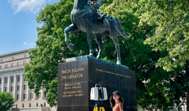 Hillary uses Leica’s laser scanner to generate a 3D point cloud data model of the General Simón Bolívar Memorial landscape.