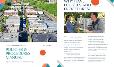 Example of the Oregon Main Street: Policies & Procedures Manual.