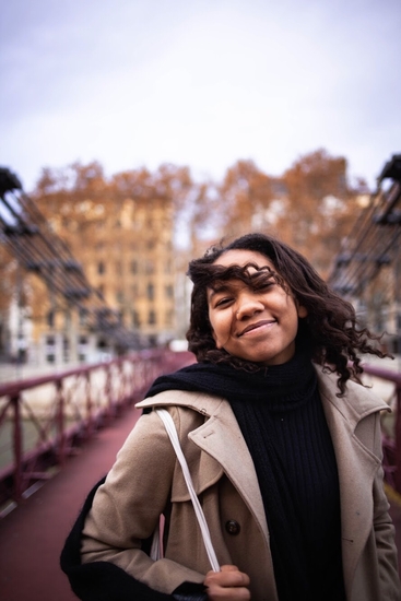 Headshot of Design Fellow, Celine Apollon.