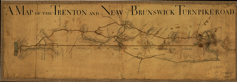 An 1810 map of the Trenton and New-Brunswick Turnpikes