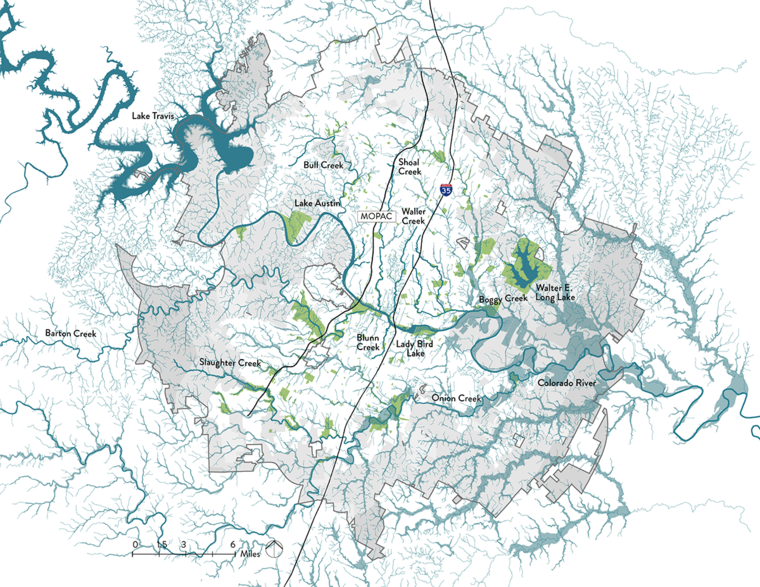 Detailed map of Austin