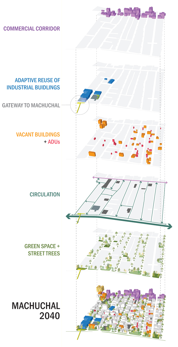 Graphic showing different parts of the community