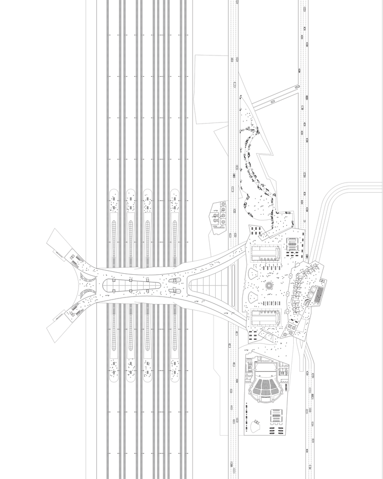 Floor Plan of the Newark Airport Transit Center and Headhosue