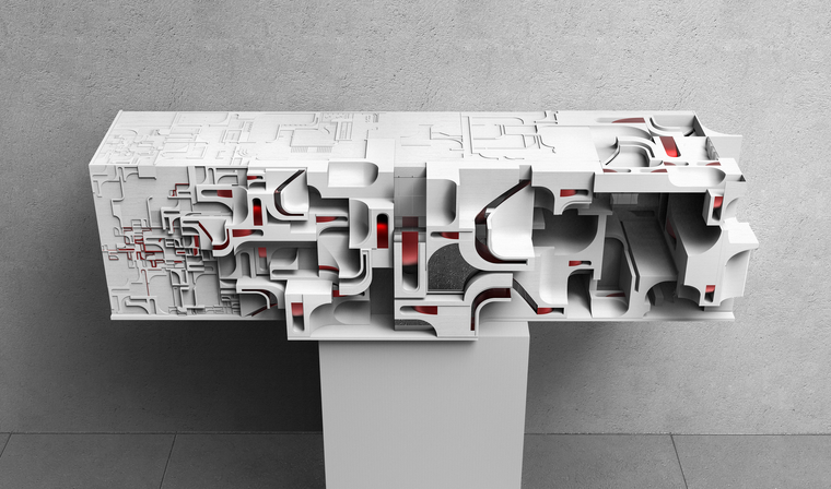 Design Research Model contains the Element of 2D, 2.5D to 3D Techique and developing Plan, Section as well as Elevation