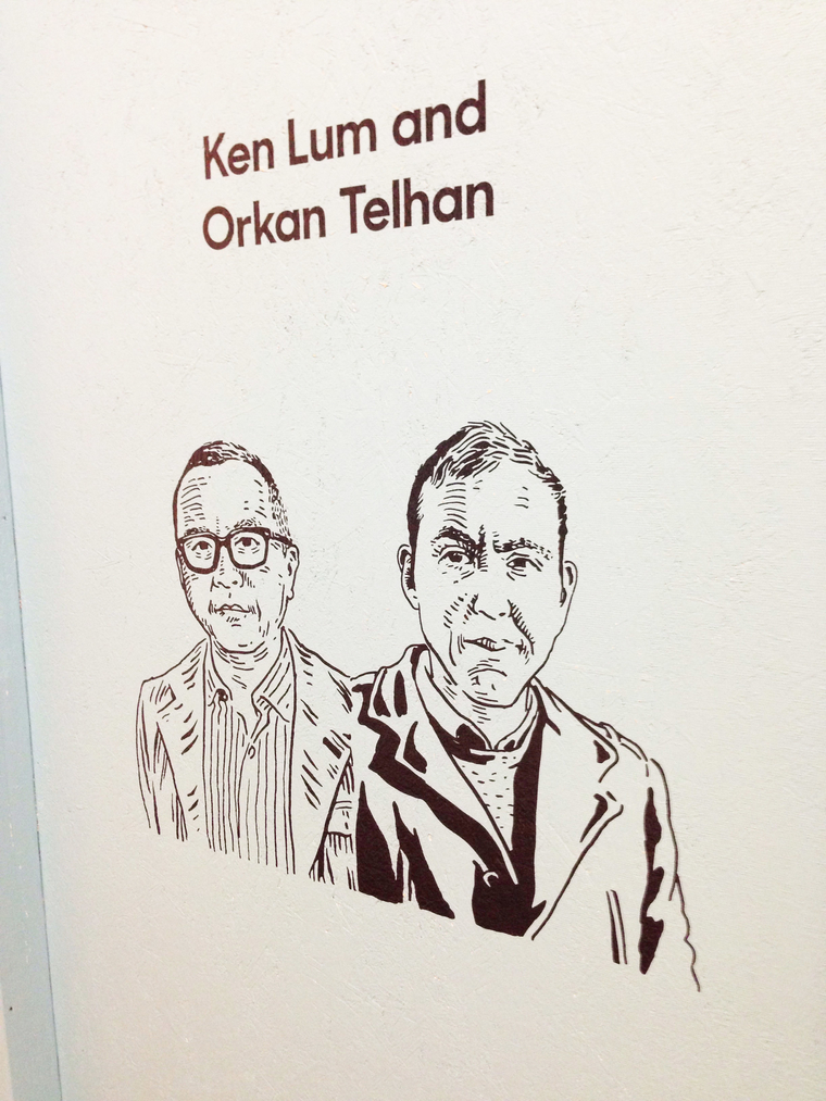 Drawing of Ken Lum and Orkan Telhan 
