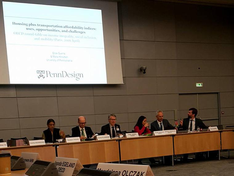 Panel speaking at OECD