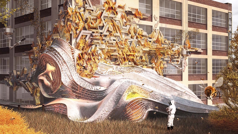 Apiary is perched on Callowhill's elevated rail line to provide an urban infrastructure for bees to inhabit.