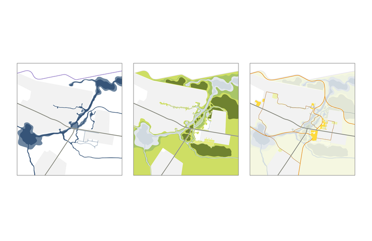 Three design strategies of ecological park framework 