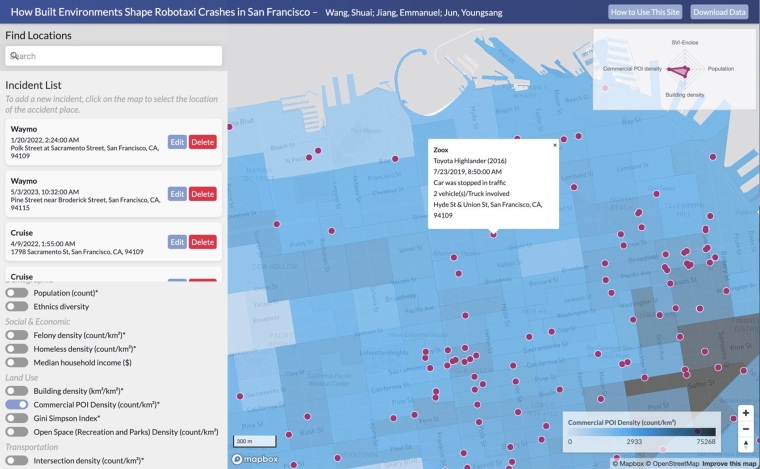 Robo taxi map
