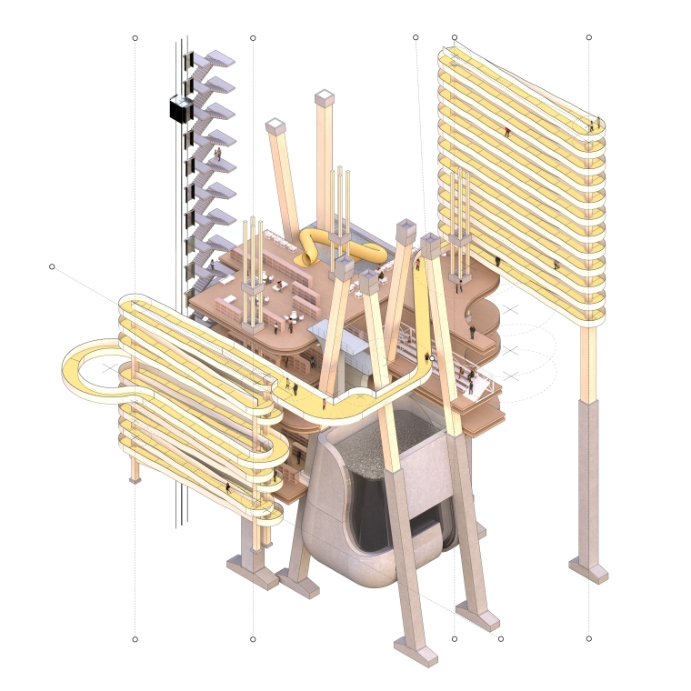 Multi-Floor Interior Axon