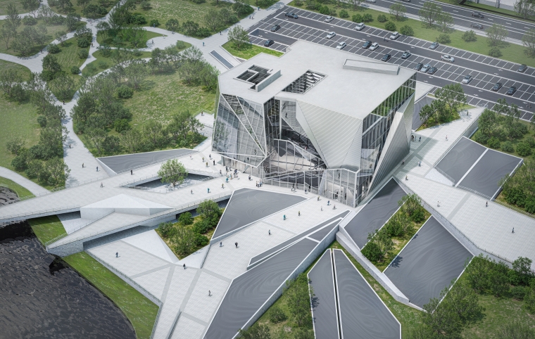 aerial view rendering