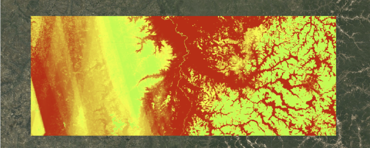 Wildfire risk map