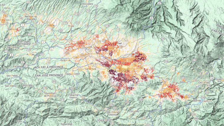 Wildfire risk map